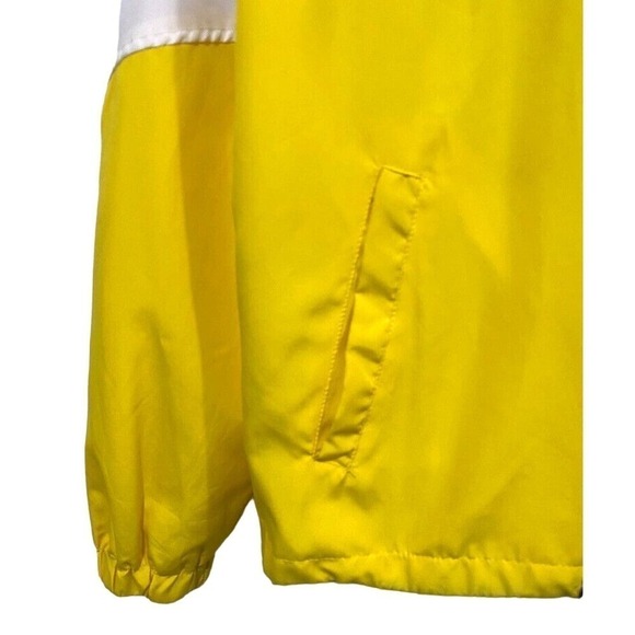 Angel Kiss Los Angeles wind breaker yellow black hooded jacket Women's size L - Picture 2 of 4
